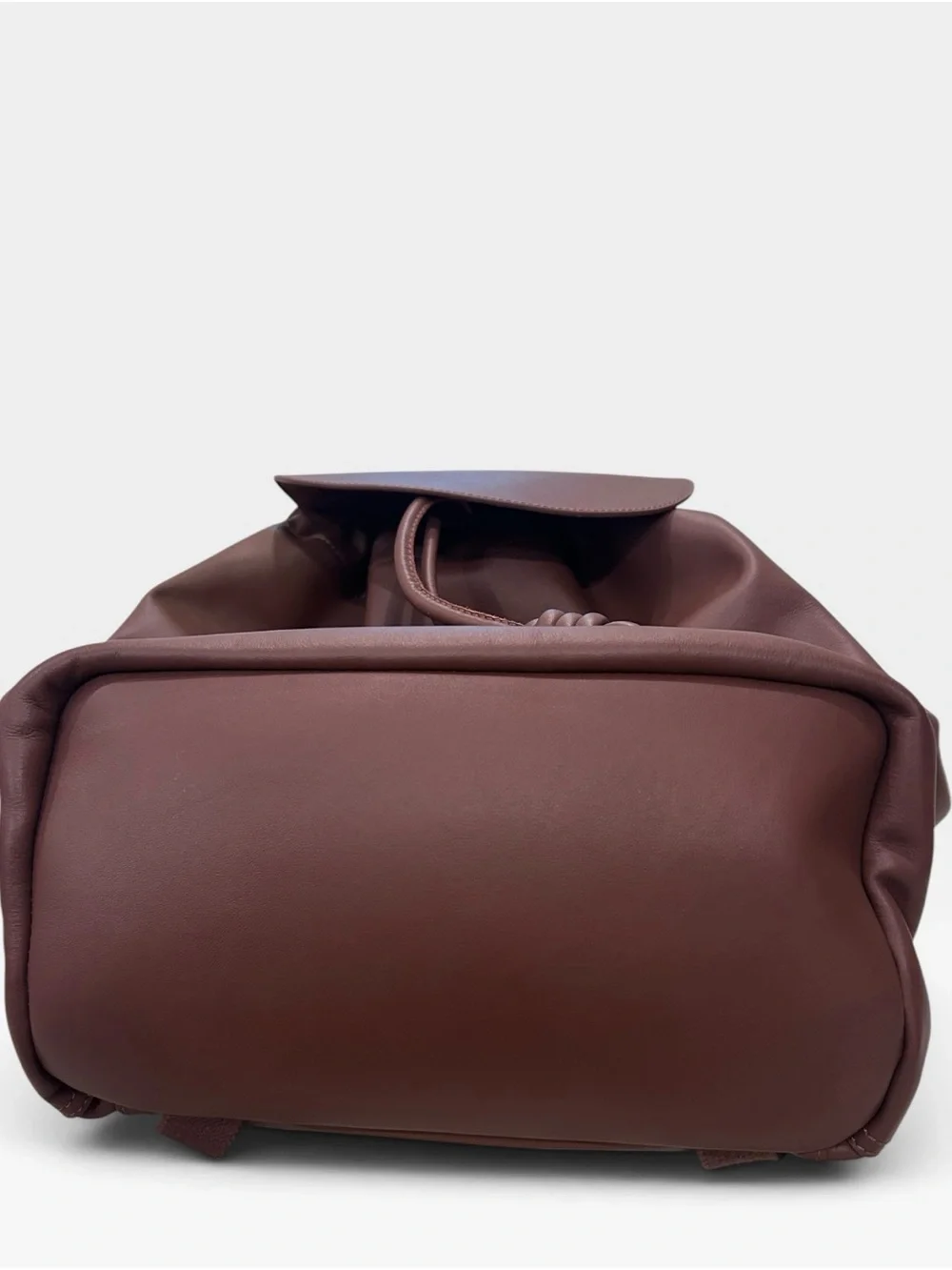 LOEWE Yago Brown Leather Drawstring Backpack